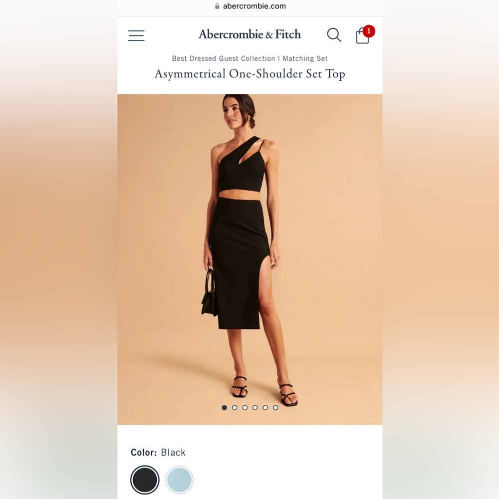 Abercrombie & Fitch Black Asymmetrical Skirt Set